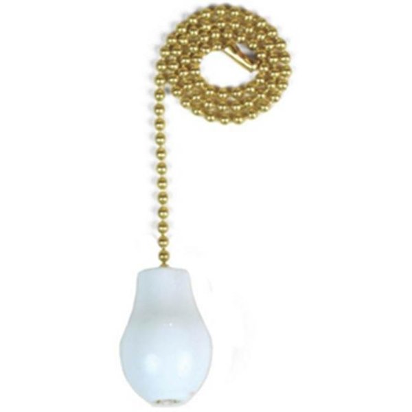 Jandorf Jandorf Specialty Hardw 60319 12 in. Ceiling Fan Pull Chain With White Wooden Knob 3403979